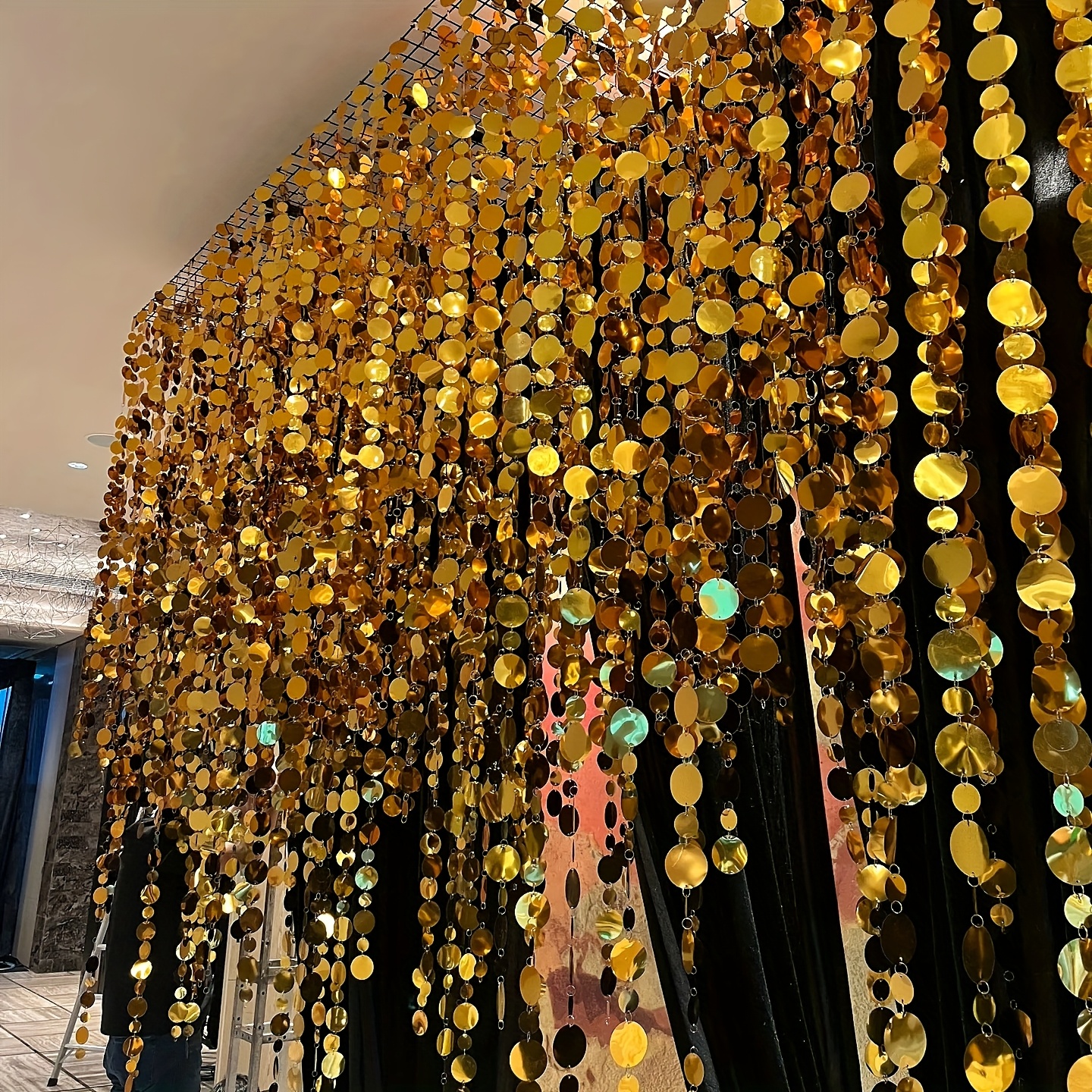 Home Bargains - 5PCS Circular Sequin Curtain Holiday Celebration