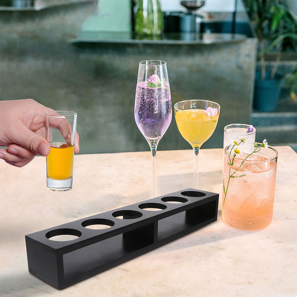 2Pcs Shot Glasses Rack Wooden  - Home Bar Stand 리뷰 및 가격