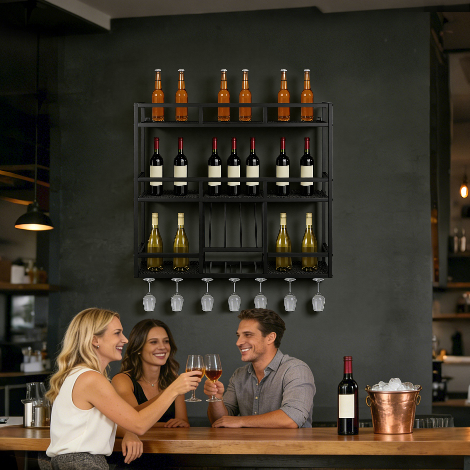 3 Tiers Floating Wine Bottle S - Home Bar Stand 리뷰 및 가격