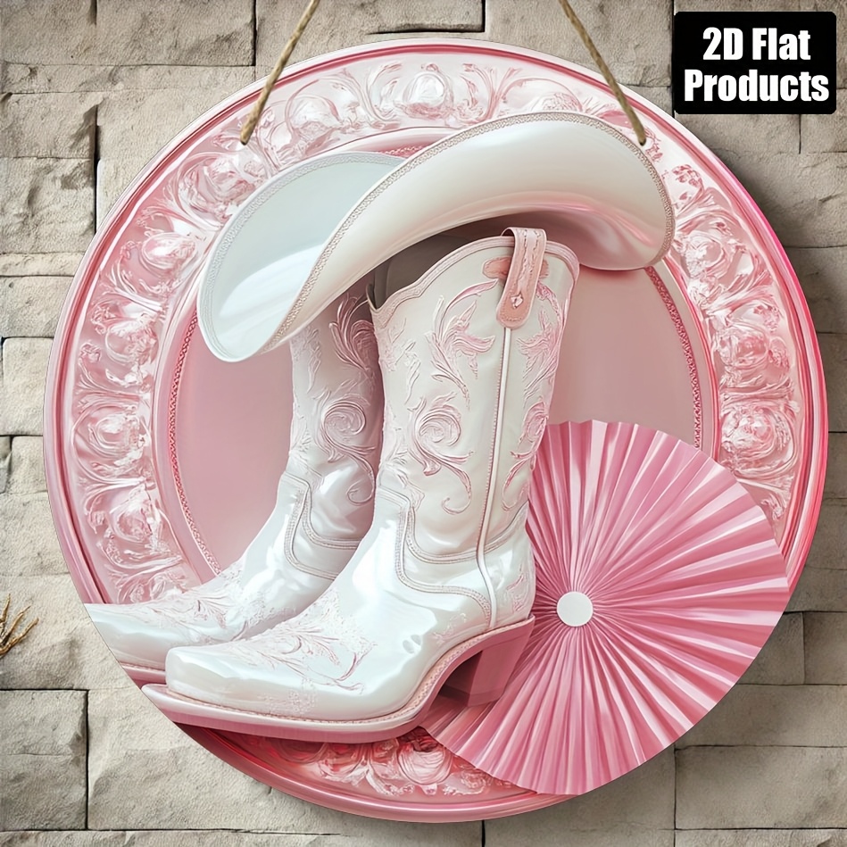 2D Metal Sign, Pink Cowboy Boo - Home Bar And Coffee 리뷰 및 가격