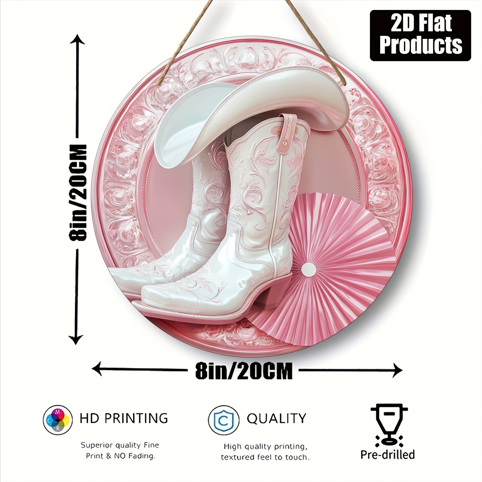 2D Metal Sign, Pink Cowboy Boo - Home Bar And Coffee 리뷰 및 가격