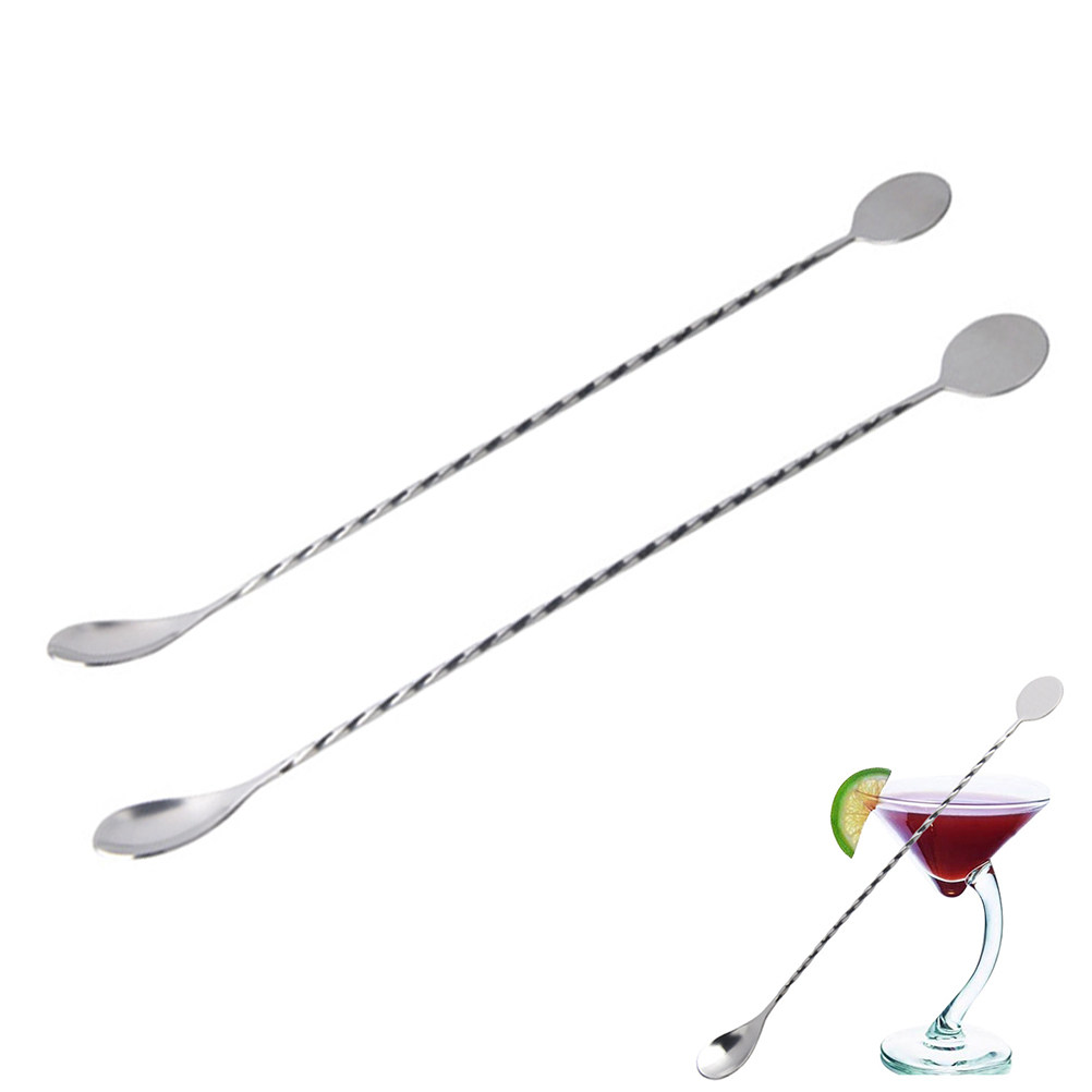 2Pcs Stainless Steel Cocktail  - Bar Spoon Twisted 리뷰 및 가격