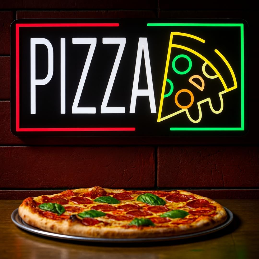 Pizza Neon Sign Business USB L - Home Bar Signs 리뷰 및 가격