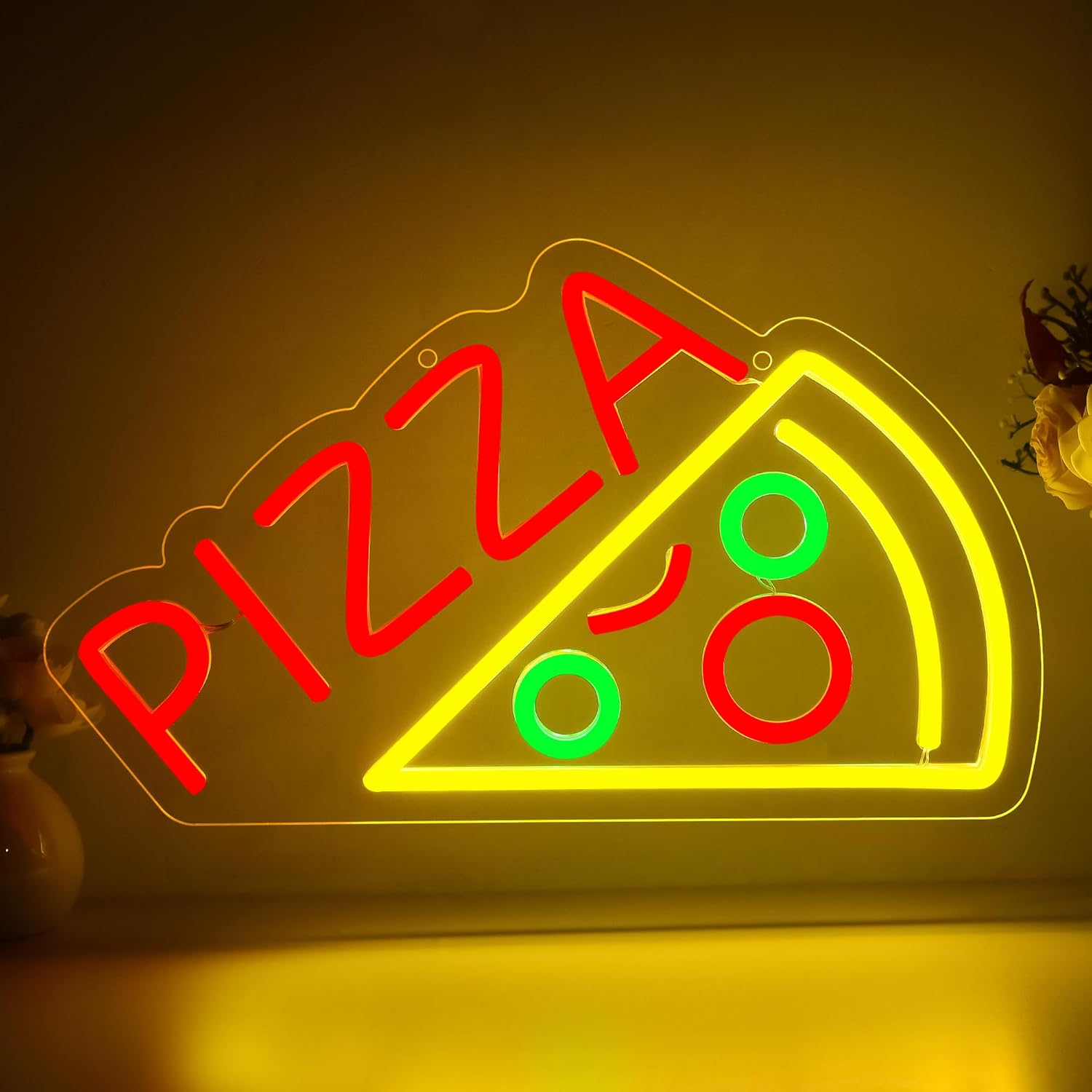 Pizza Neon Sign Business USB L - Home Bar Signs 리뷰 및 가격
