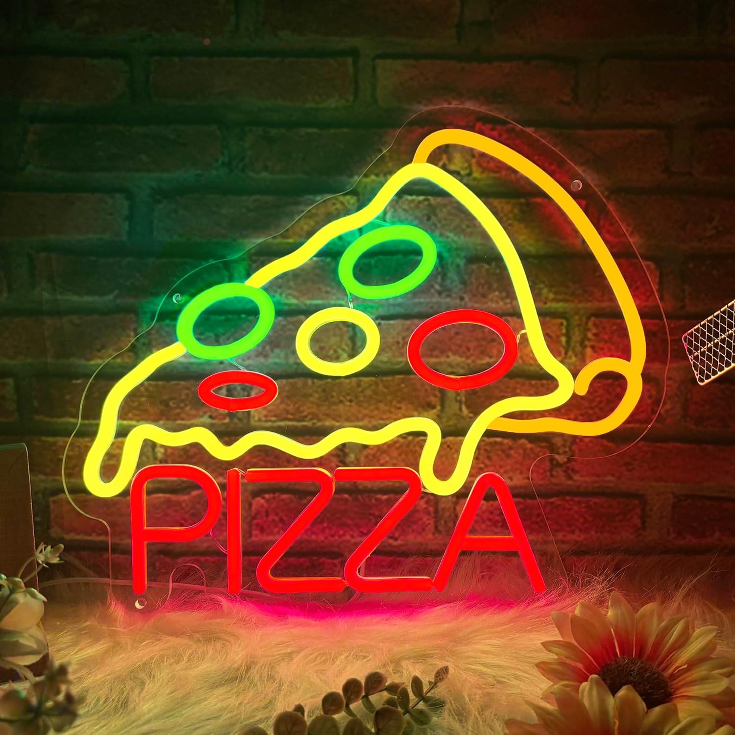 Pizza Neon Sign Business USB L - Home Bar Signs 리뷰 및 가격