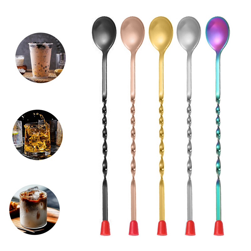 100Pcs/Lot Stainless Steel Twi - Bar Spoon Twisted 리뷰 및 가격