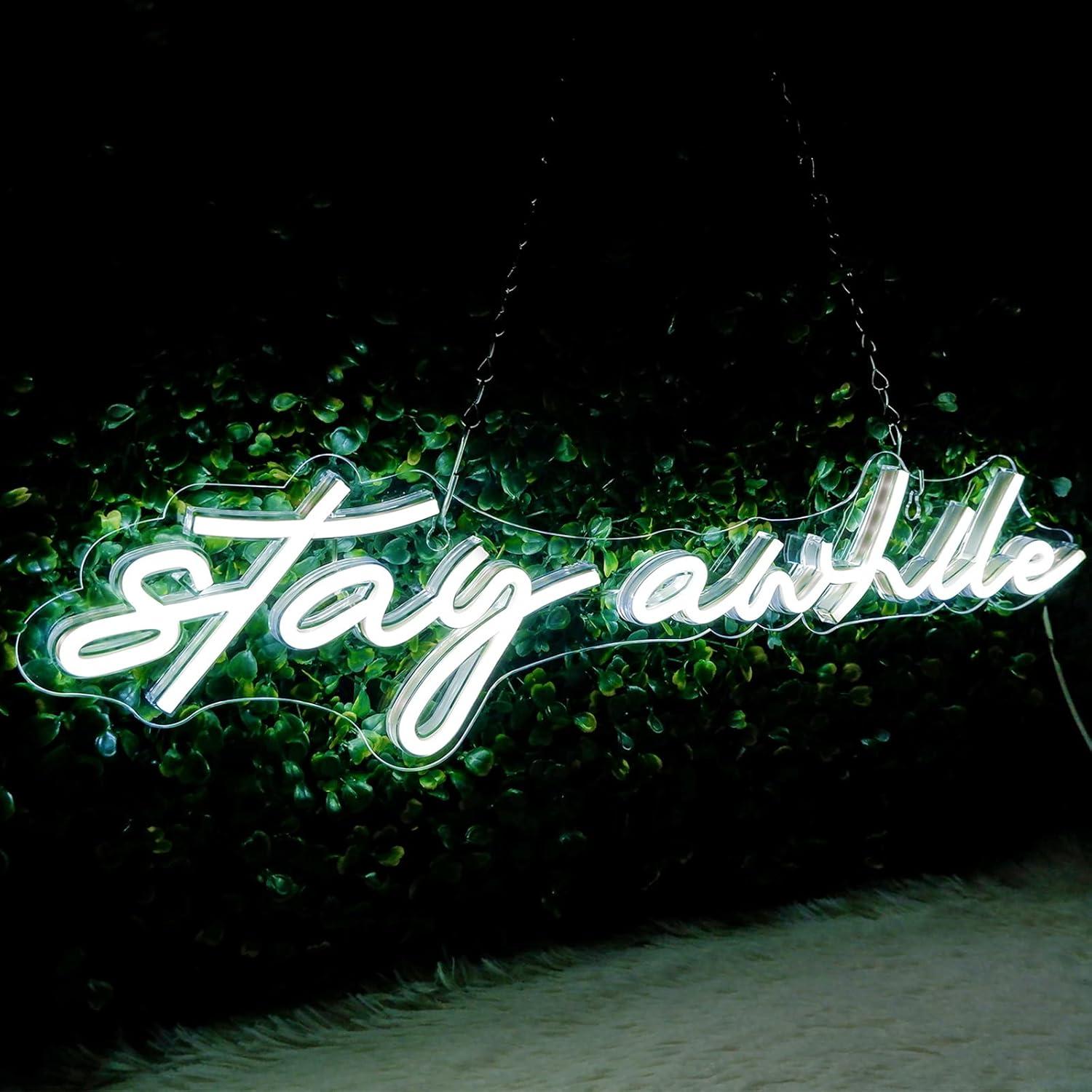 Stay Awhile Neon Signs USB Dim - Home Bar Signs 리뷰 및 가격