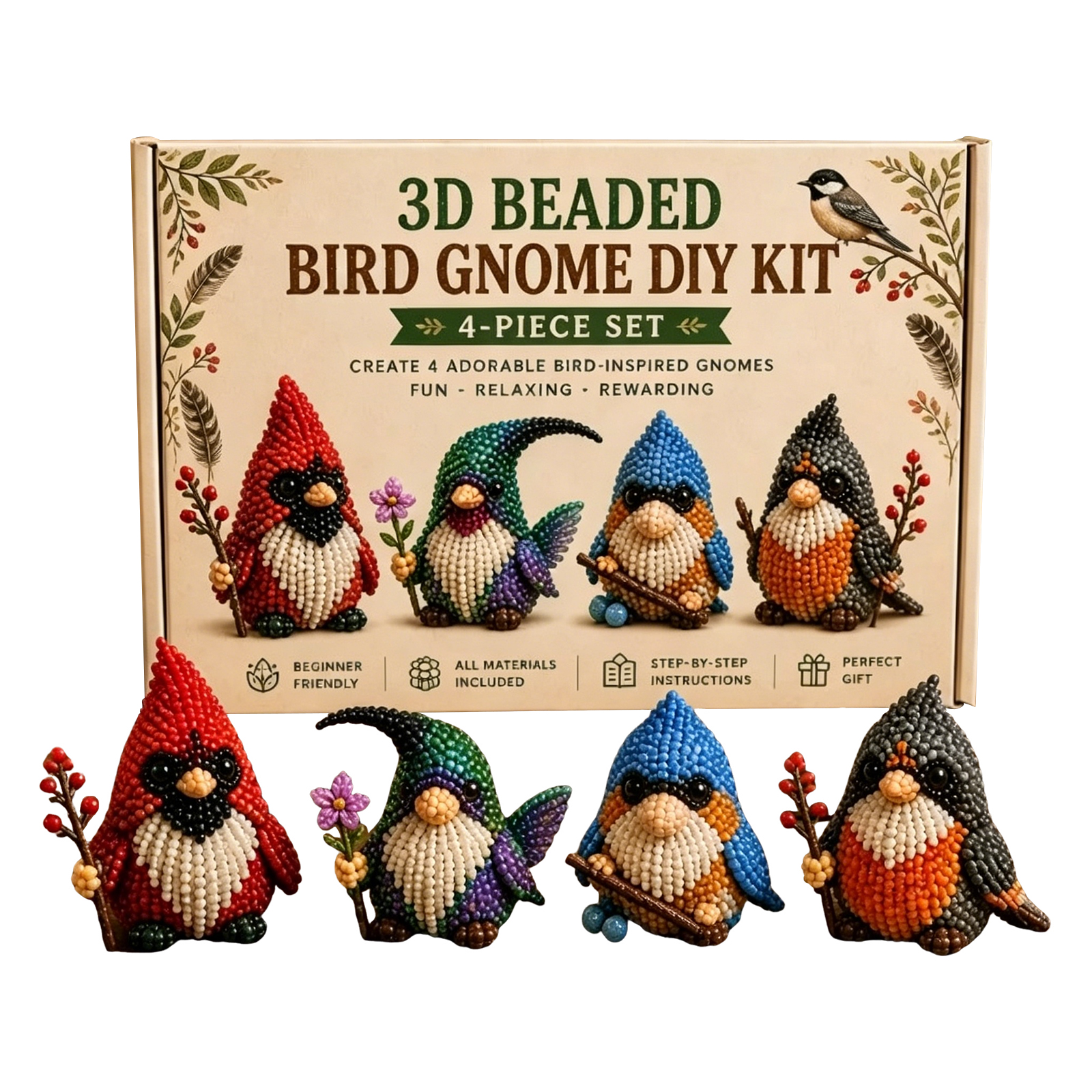 3D Beaded Gnome DIY Kit with F - Home Bargains 리뷰 및 가격