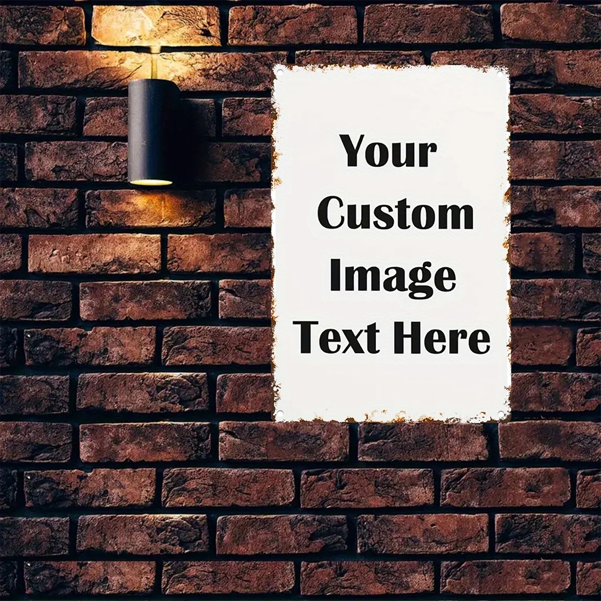 Custom Photo & Text Tin Sign - - Home Bar Signs 리뷰 및 가격