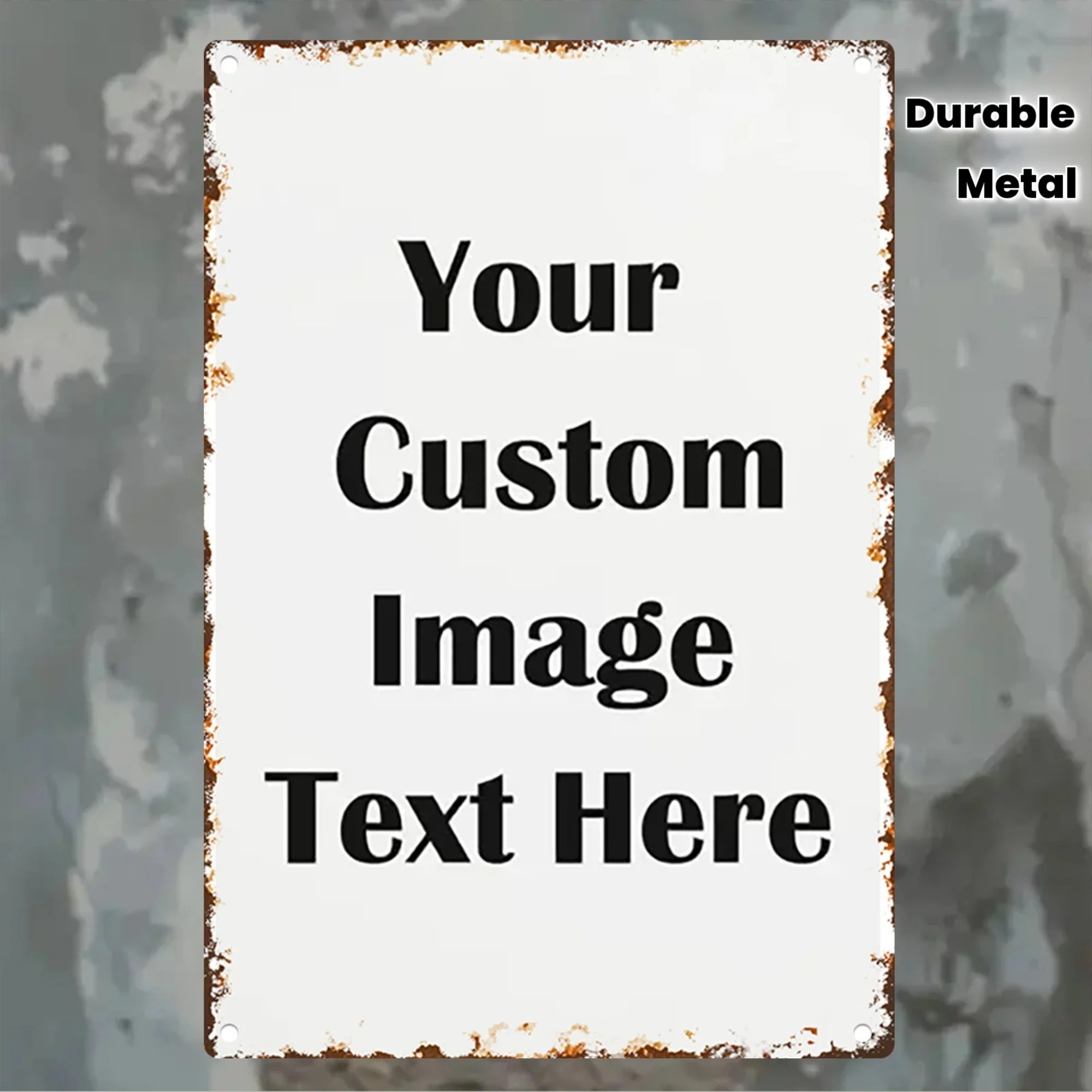 Custom Photo & Text Tin Sign - - Home Bar Signs 리뷰 및 가격