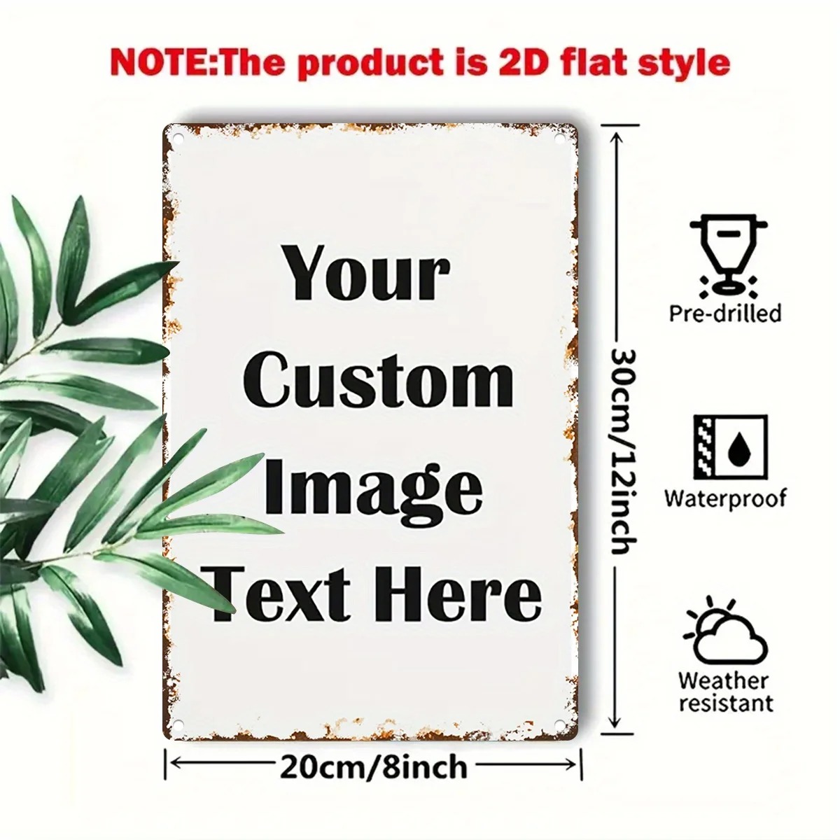 Custom Photo & Text Tin Sign - - Home Bar Signs 리뷰 및 가격