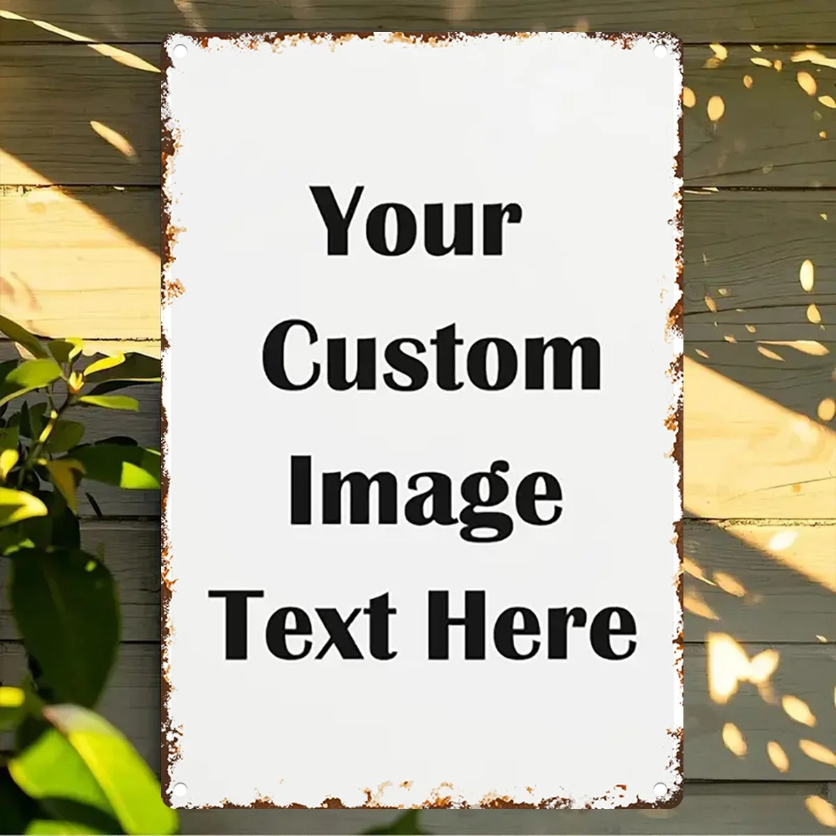 Custom Photo & Text Tin Sign - - Home Bar Signs 리뷰 및 가격