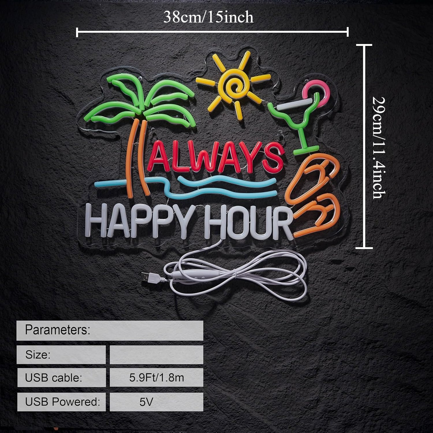 Always Happy Hour Beer Bar Neo - Home Bar Signs 리뷰 및 가격