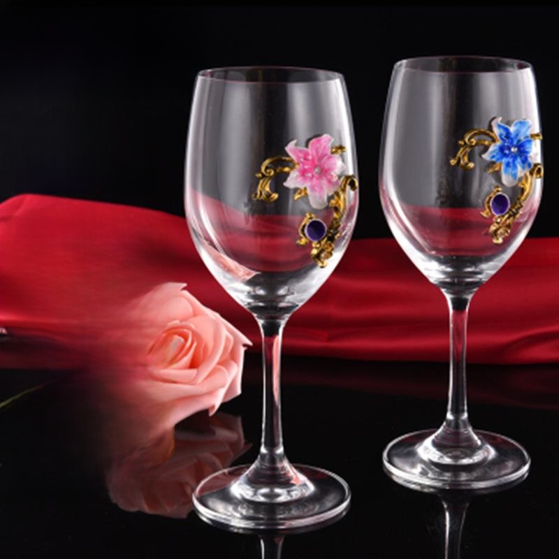 Elegant Enamel Red Wine Glasse - Highball Glass Set 리뷰 및 가격