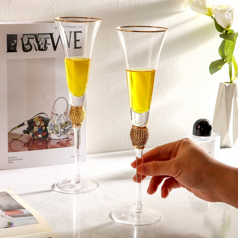 Luxury Diamond Gold Rim Highba - Highball Glass Set 리뷰 및 가격