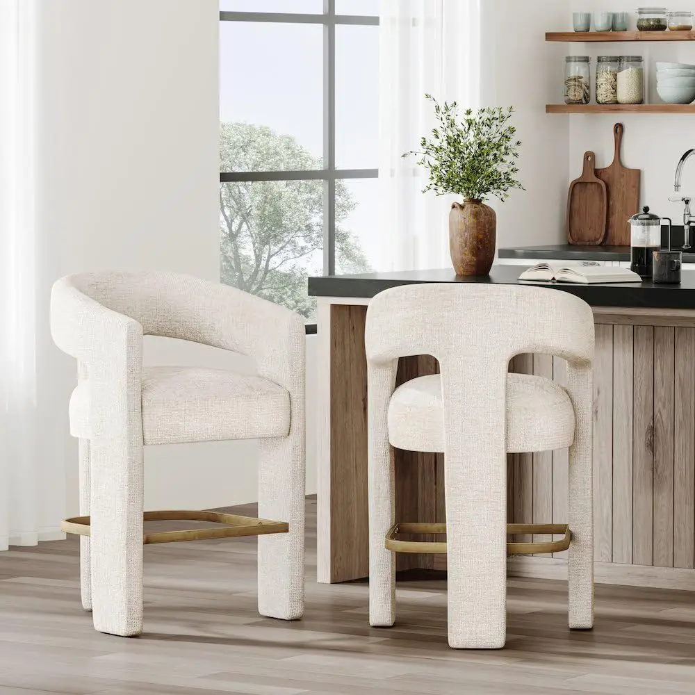 Gwen Natural Upholstered Count - Home Bar Seating 리뷰 및 가격