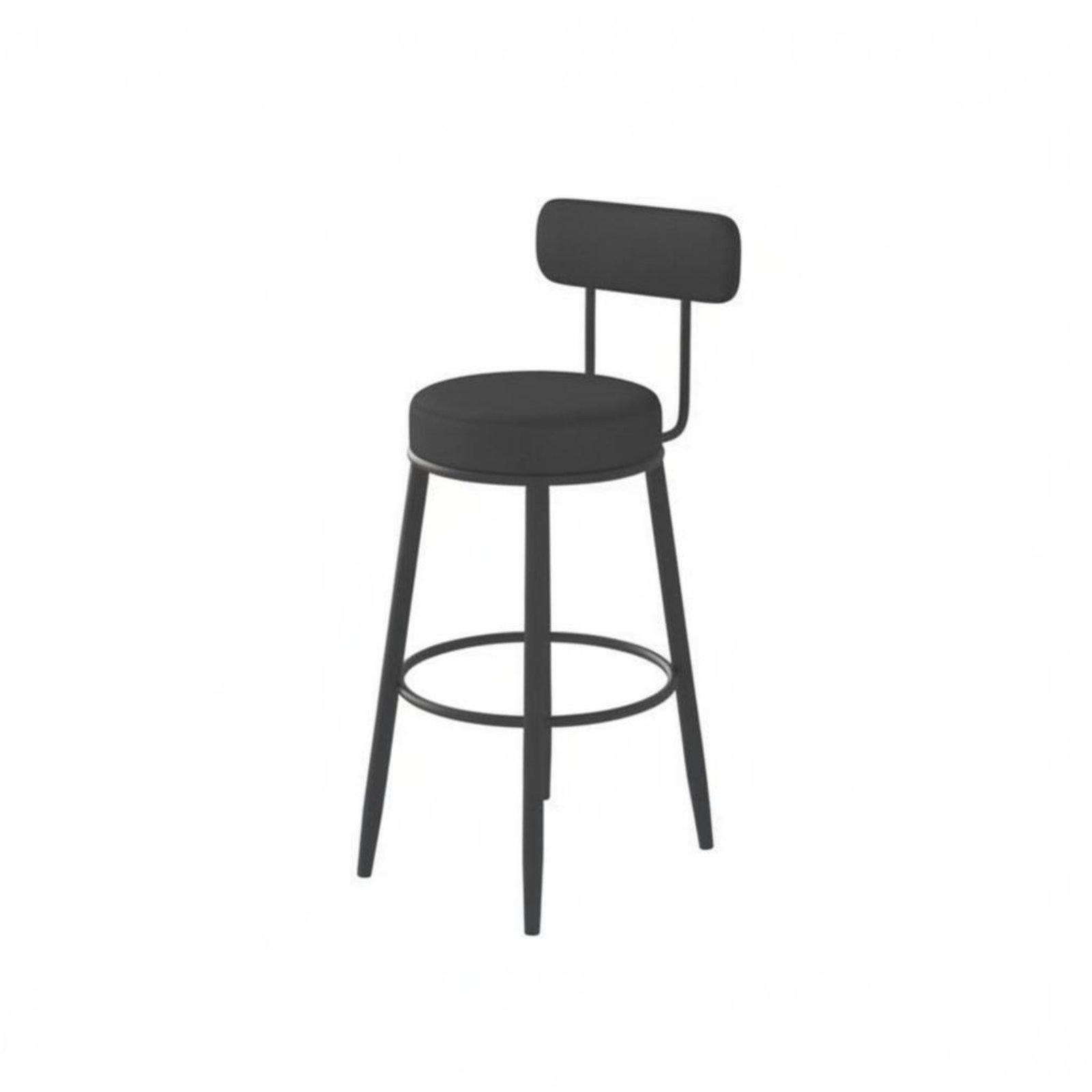 Upholstered Stool with Low Rea - Home Bar Seating 리뷰 및 가격
