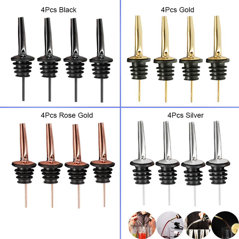 4Pcs Black/Rose Gold/Silver Li - Speed Pourer Cap 리뷰 및 가격