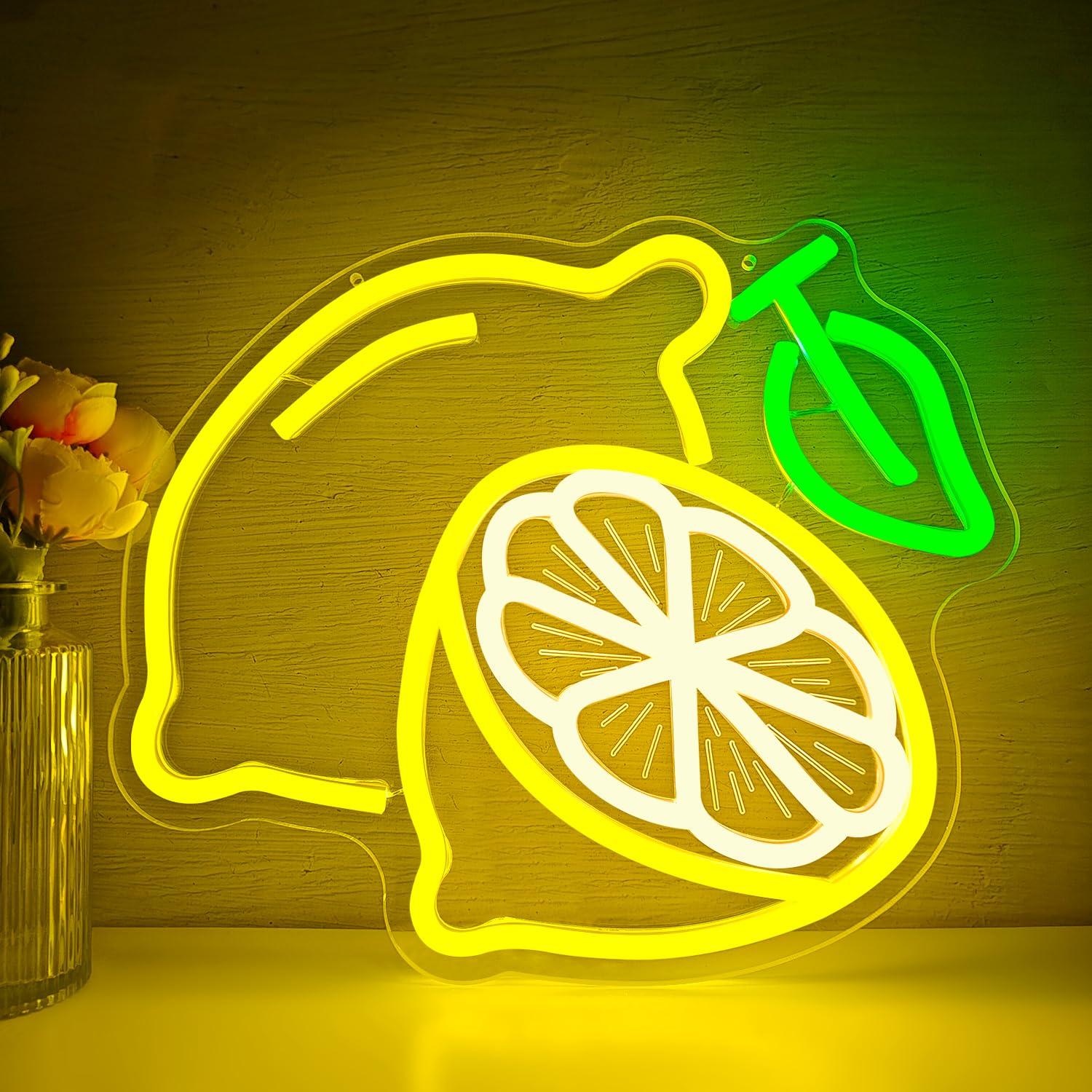 Lemon Neon Sign Dimmable LED L - Home Bar Signs 리뷰 및 가격