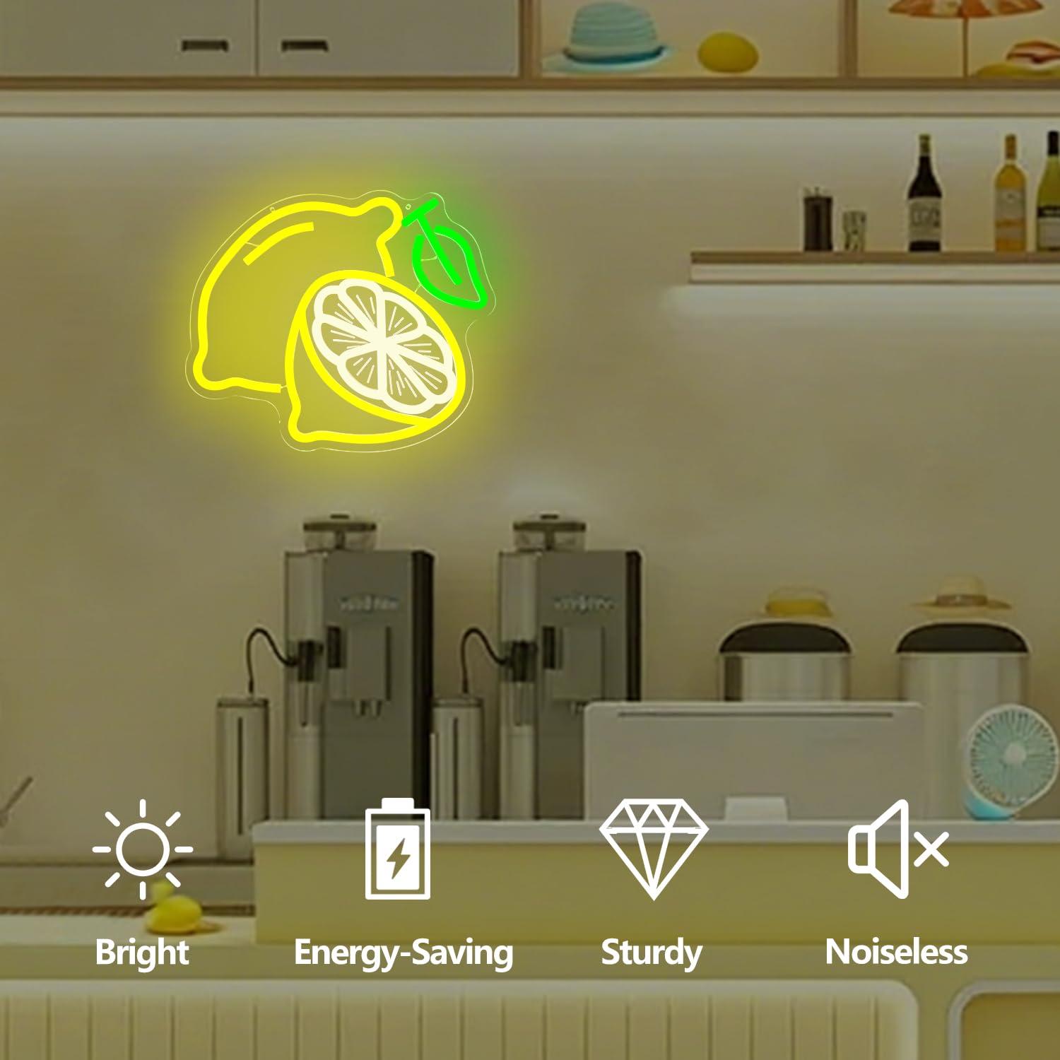 Lemon Neon Sign Dimmable LED L - Home Bar Signs 리뷰 및 가격