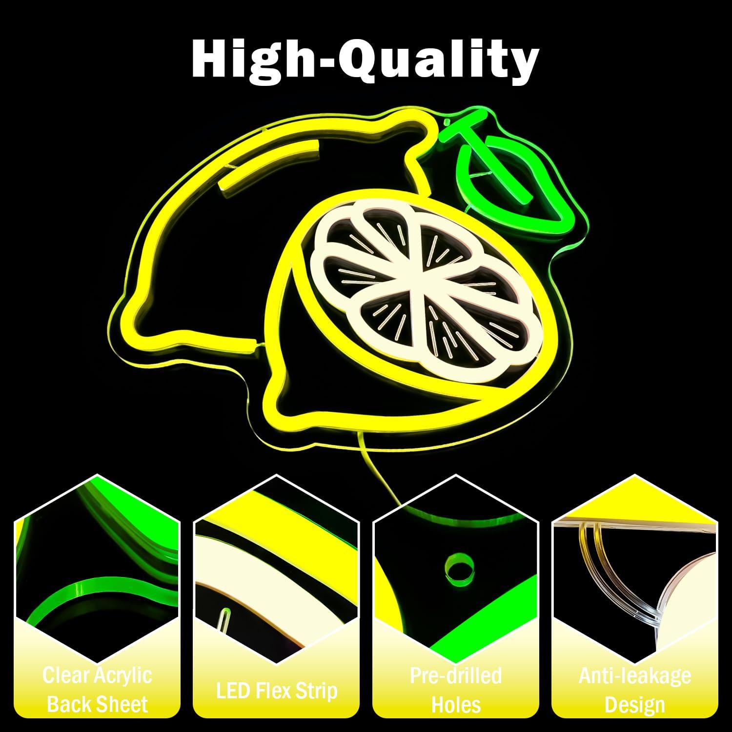 Lemon Neon Sign Dimmable LED L - Home Bar Signs 리뷰 및 가격