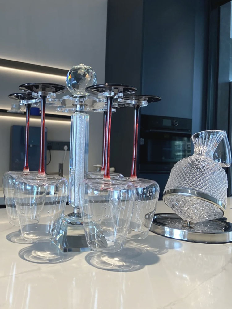 Burgundy Wine Glasses Crystal  - Highball Glass Set 리뷰 및 가격