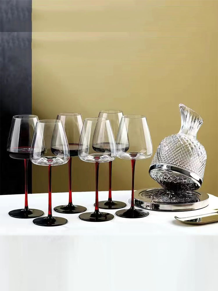 Burgundy Wine Glasses Crystal  - Highball Glass Set 리뷰 및 가격