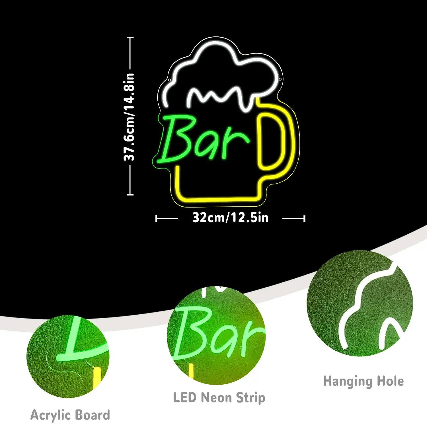 Beer Bar Neon Sign USB Dimmabl - Home Bar Signs 리뷰 및 가격