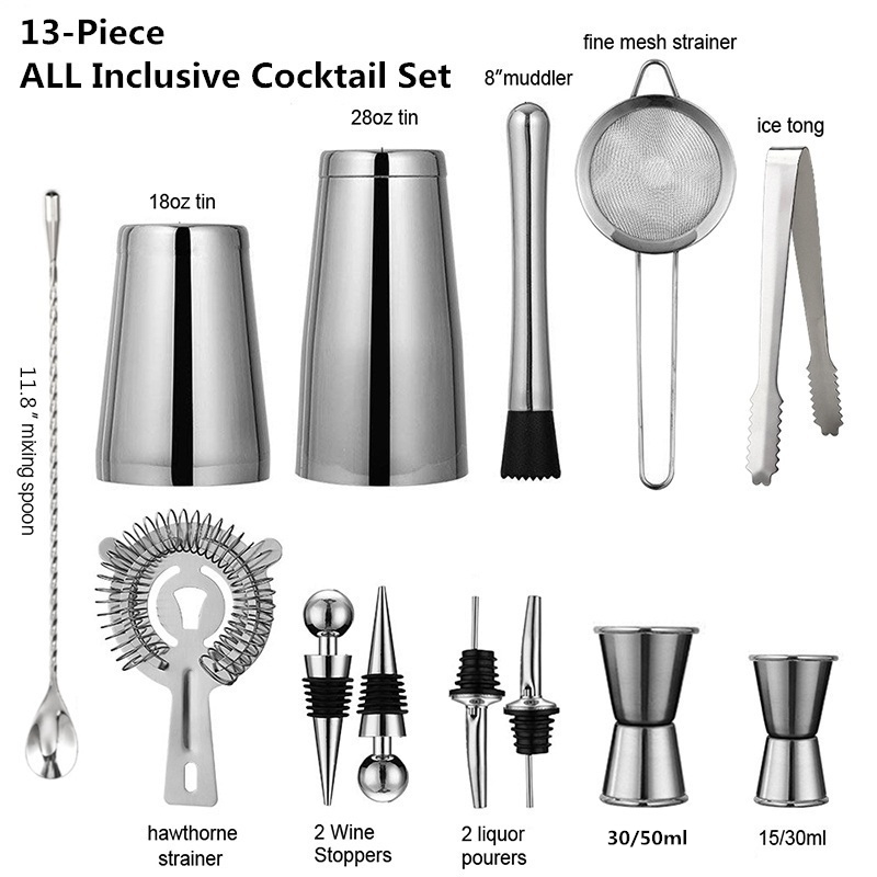 13Pcs/Set Stainless Steel Cock - Boston Shaker Set 리뷰 및 가격