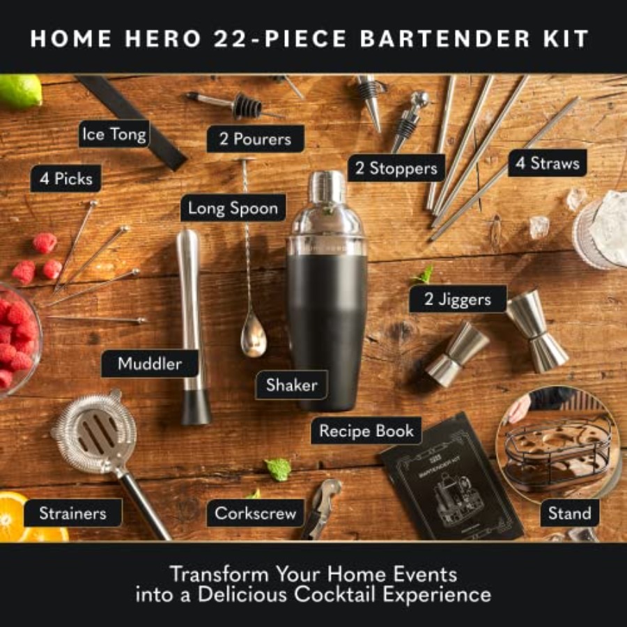 Bartender Kit - 22-Piece Cockt - Cocktail Recipe Book 리뷰 및 가격