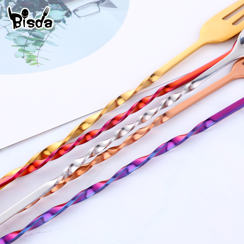 Cocktail Bar Spoons with Fork, - Bar Spoon Twisted 리뷰 및 가격