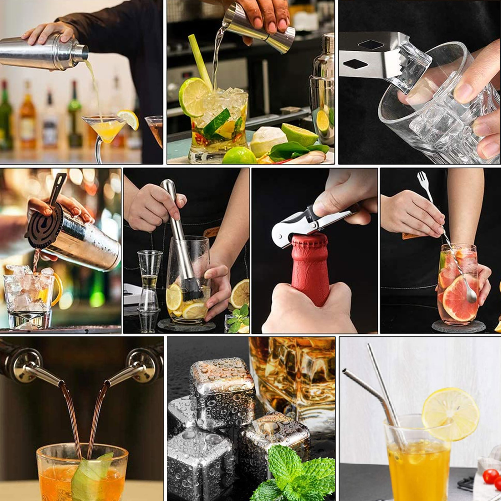 Cocktail Making Set Shaker Sta - Cocktail Recipe Book 리뷰 및 가격