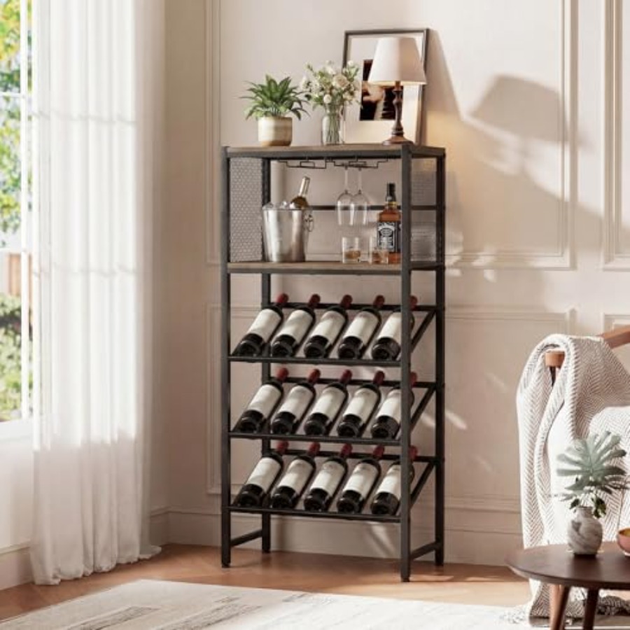 Corner Wine Rack with Glass Ho - Home Bar Stand 리뷰 및 가격