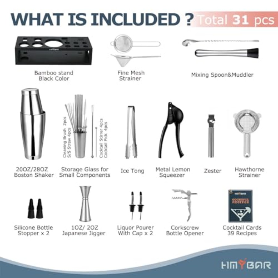 ® Bartender Kit with Bamboo St - Boston Shaker Set 리뷰 및 가격