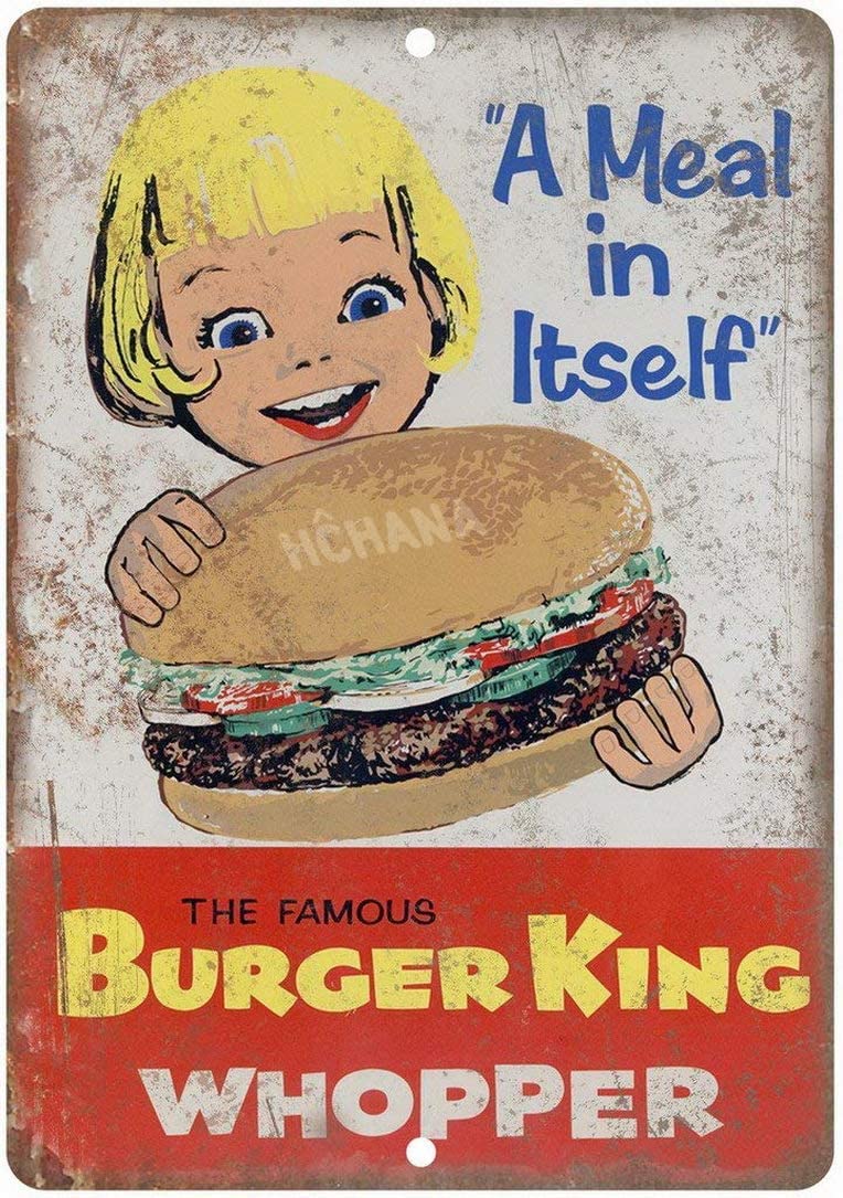 Vintage Metal Tin Sign Whopper - Home Bar And Coffee 리뷰 및 가격