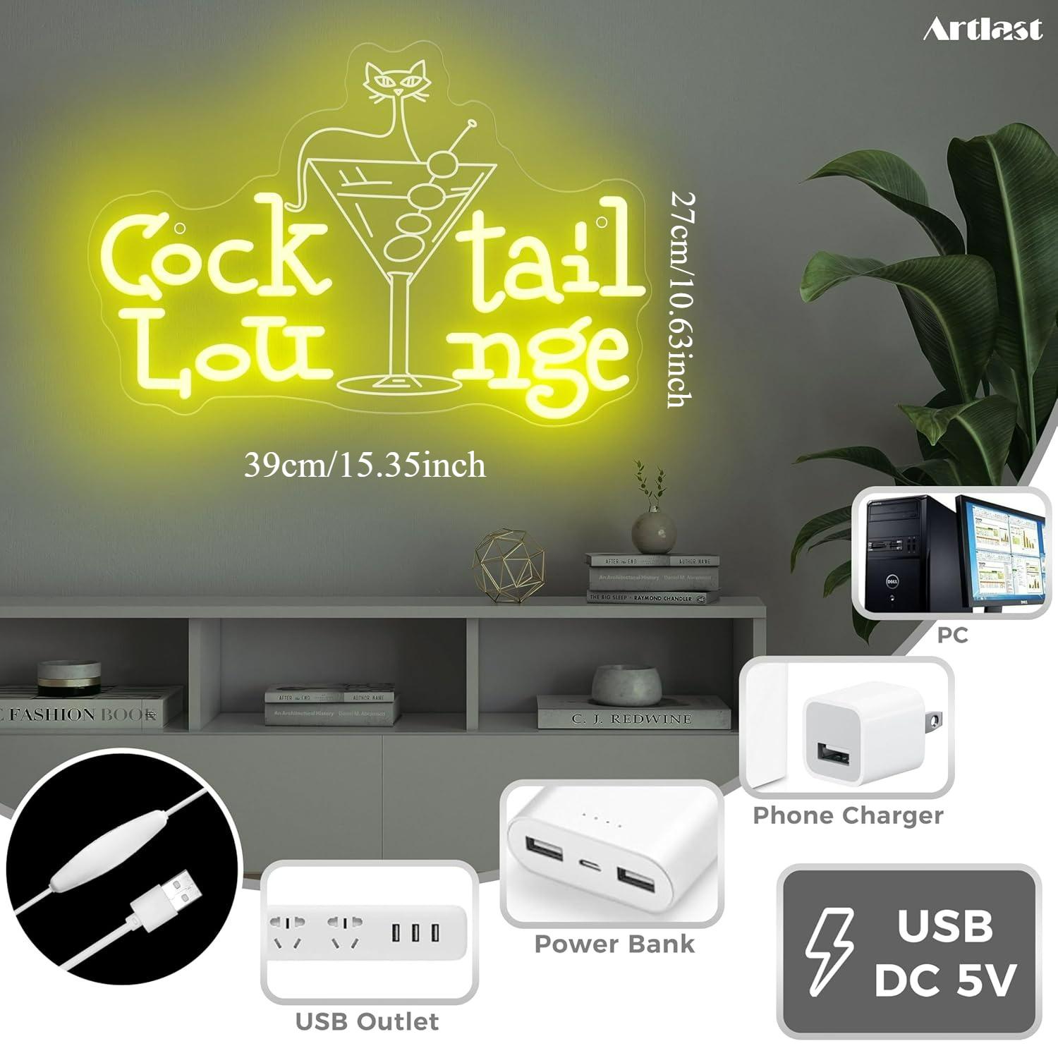 Cocktail Lounge Neon Sign Dimm - Home Bar Signs 리뷰 및 가격