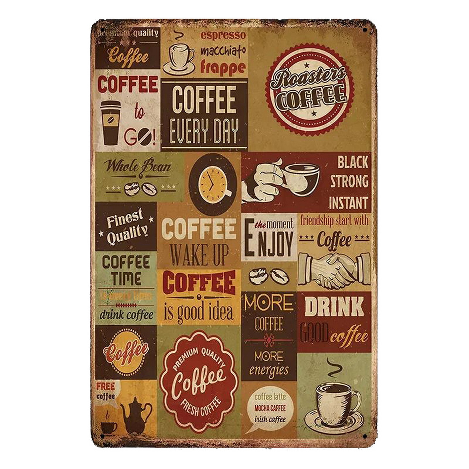 Metal Tin Signs Italian Coffee - Home Bar And Coffee 리뷰 및 가격
